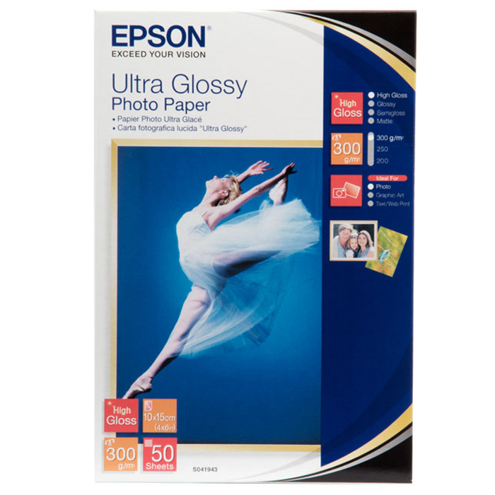 

Фотобумага Epson 10x15 Ultra Glossy Photo Paper 50 л (C13S041943)