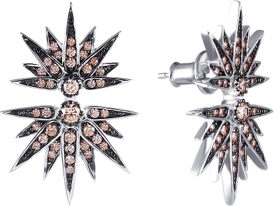 

Серьги женские из серебра Джей Ви SY-355885-E, фианит, SY-355885-E