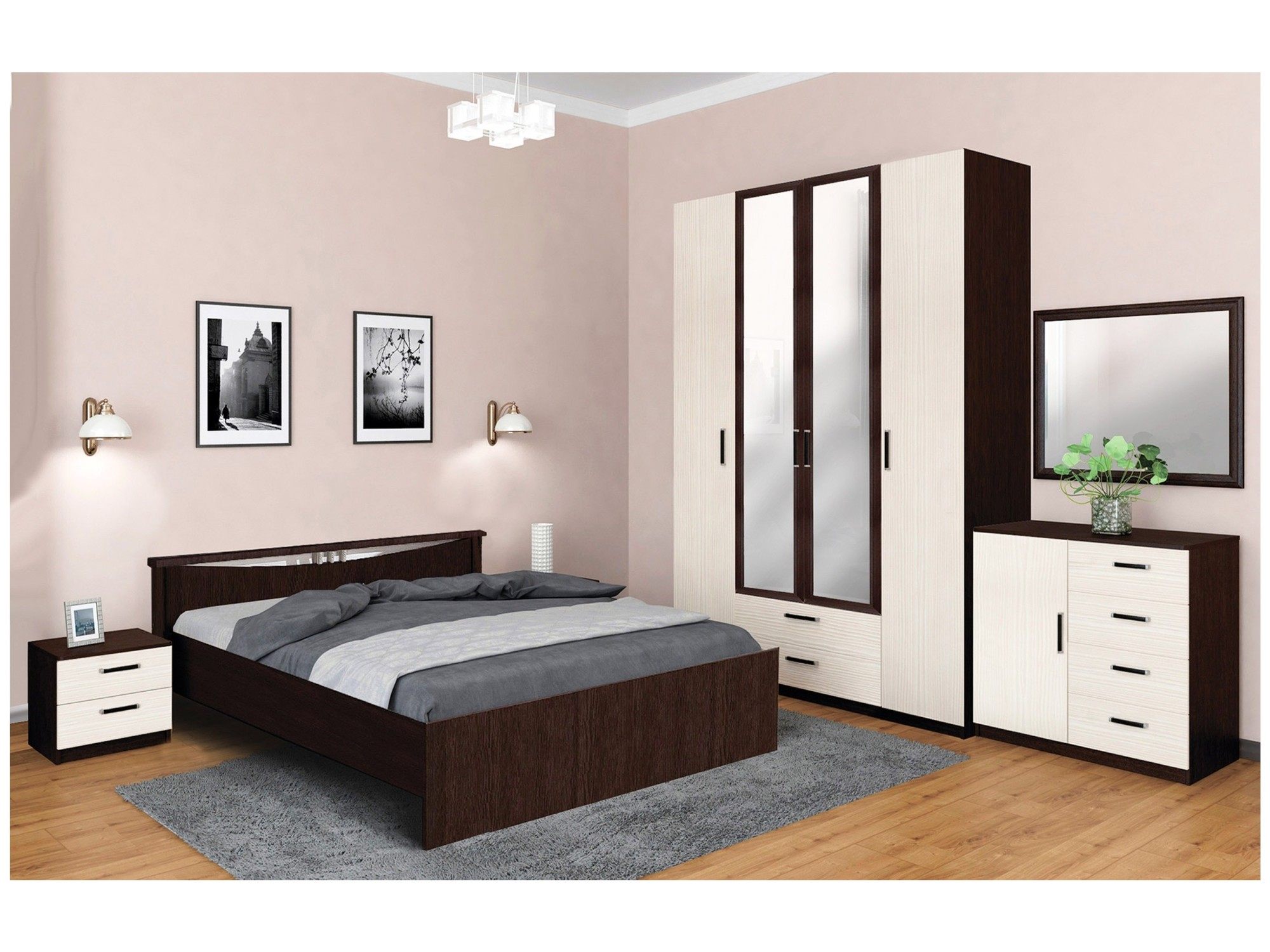 

Модульная спальня Лотос 4 (Венге / Авола 1 кат.)