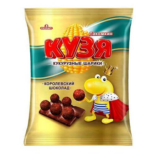 

Шарики Кузя Лакомкин кукурузные с шоколадом 100 г