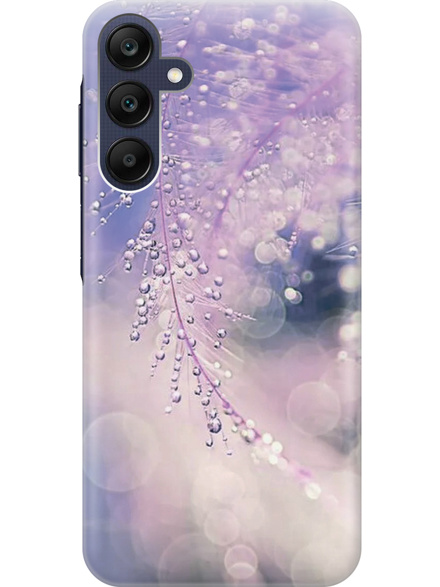 

Силиконовый чехол на Samsung Galaxy A25 с рисунком "Ветка в капельках", Белый;синий;фиолетовый, 20012134