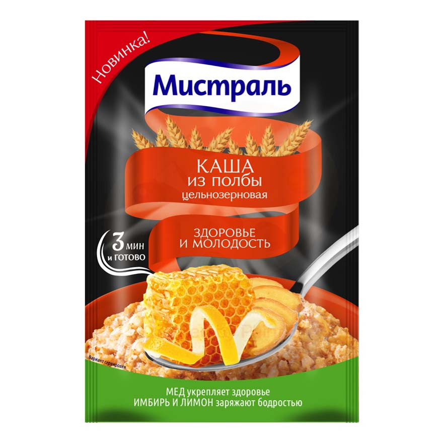 

Каша из полбы Мистраль Здоровье и молодость быстрого приготовления 40 г