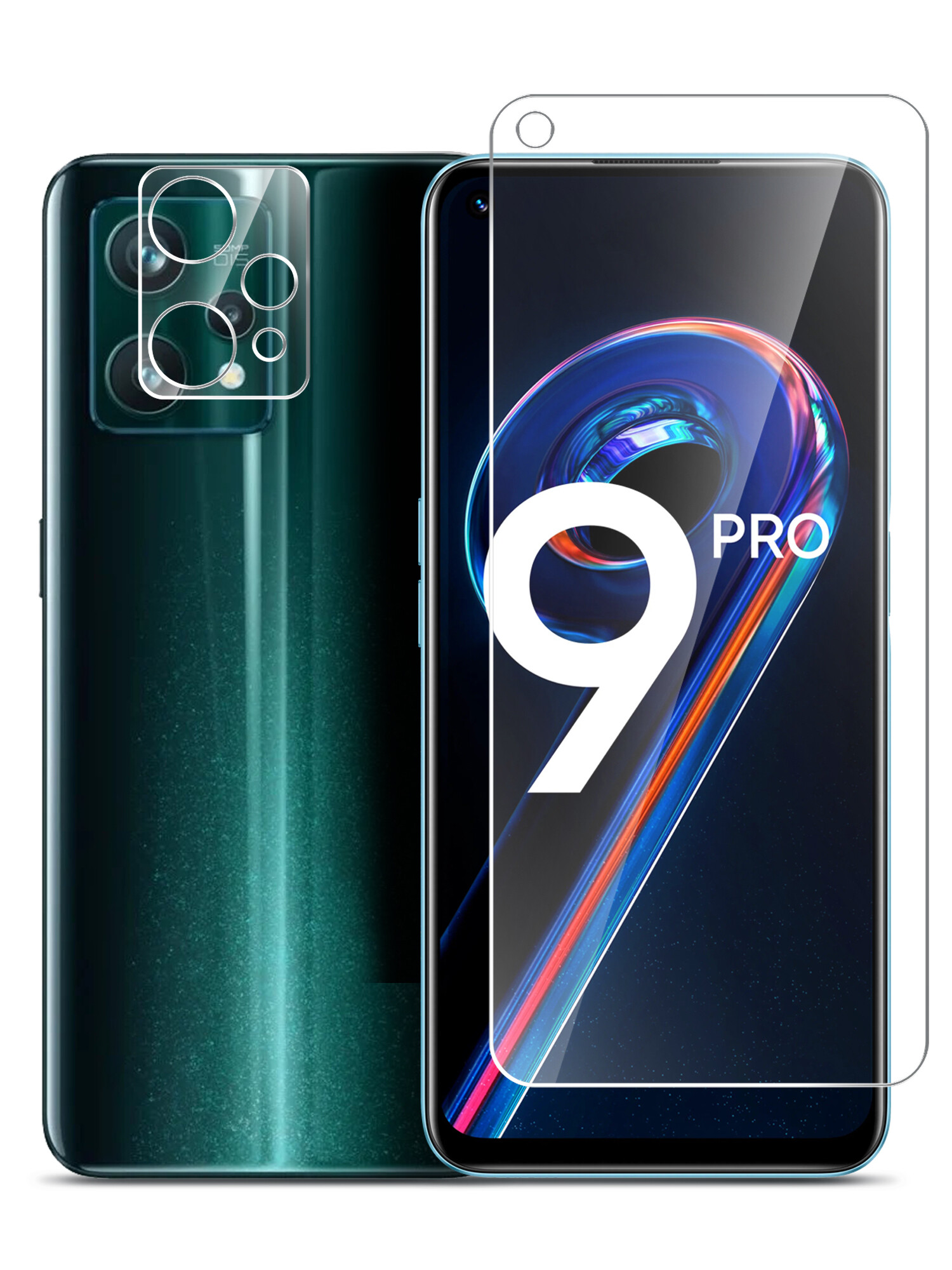 

Гибридное защитное стекло Brozo на экран и камеру Realme 9 Pro, Brozo, Realme 9 Pro