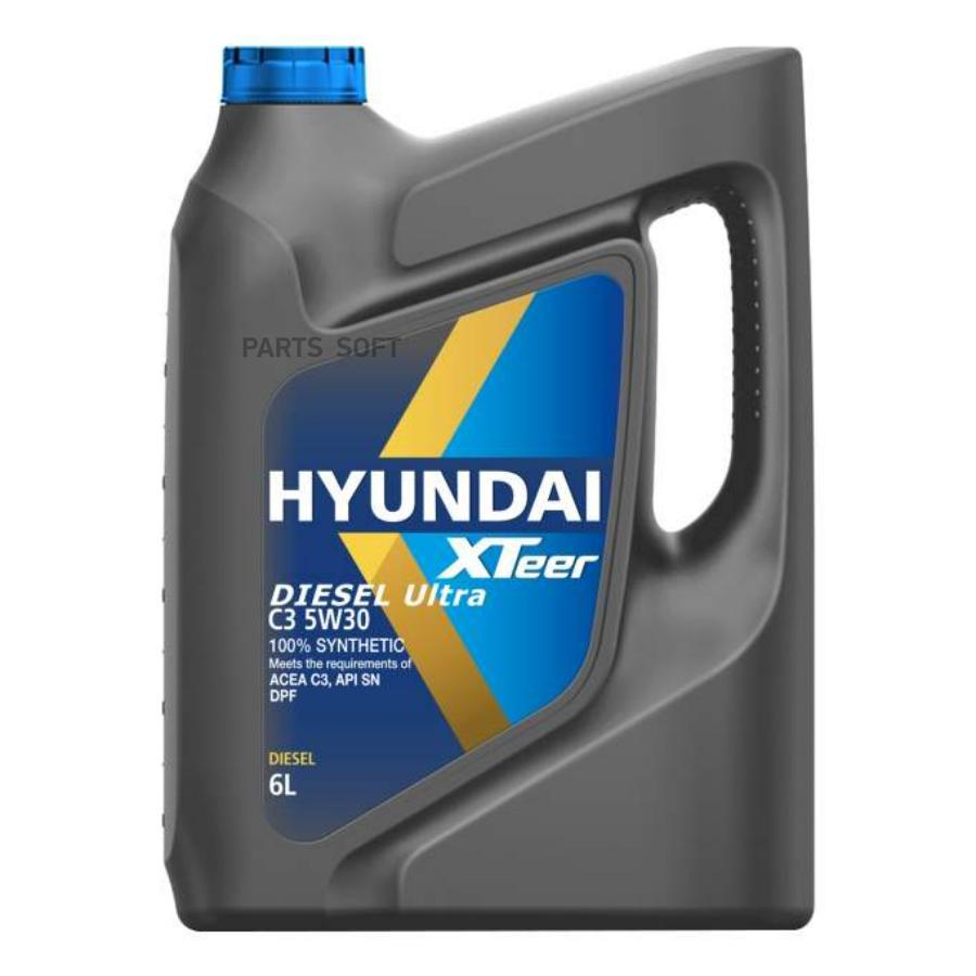 

Моторное масло HYUNDAI cинтетическое дизельное XTeer Diesel Uitra C3 SN/CF 5W30 6л