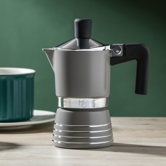 

Кофеварка гейзерная Magistro Moka, на 1 чашку, 50 мл, Серебристый;черный