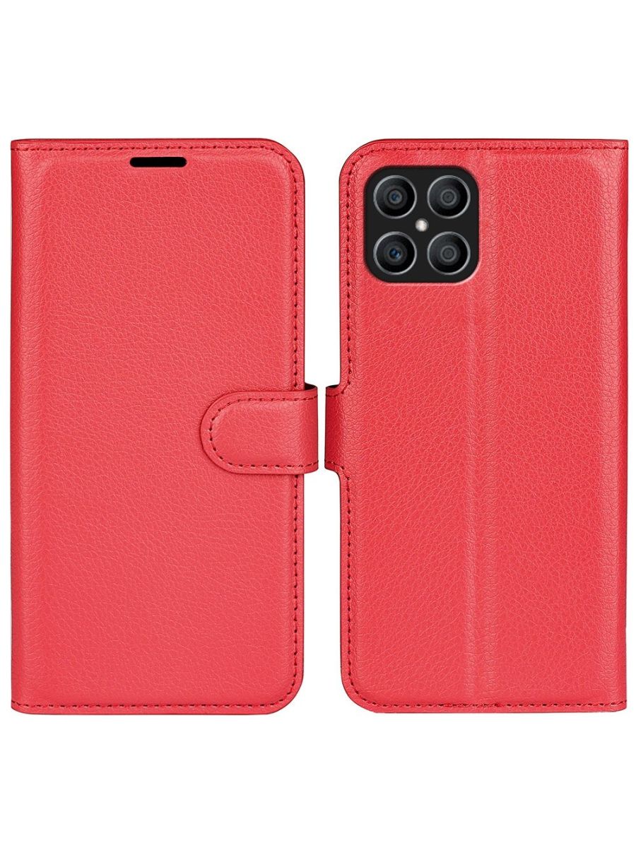 

Brodef Wallet Чехол книжка кошелек для Honor X8 красный