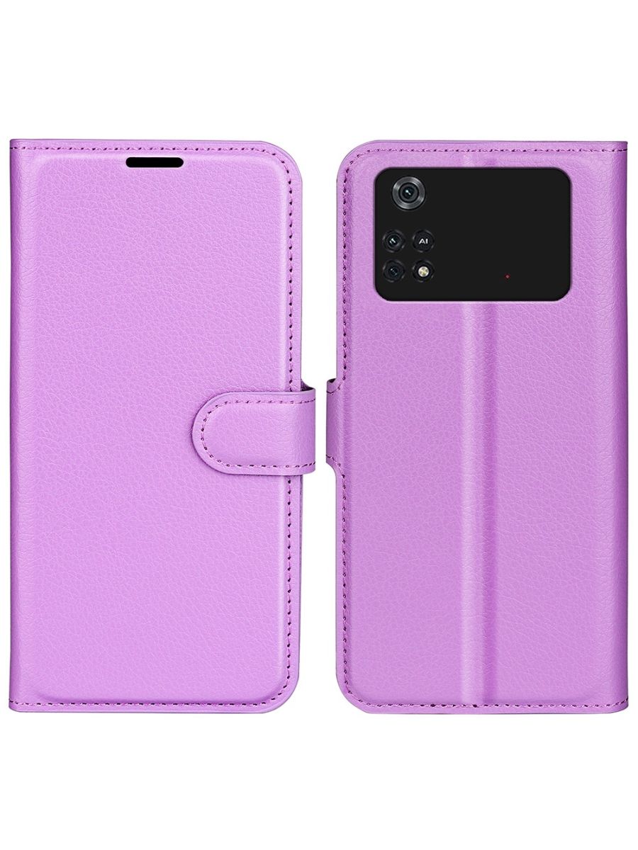 

Brodef Wallet Чехол книжка кошелек для Poco M4 Pro 4G фиолетовый