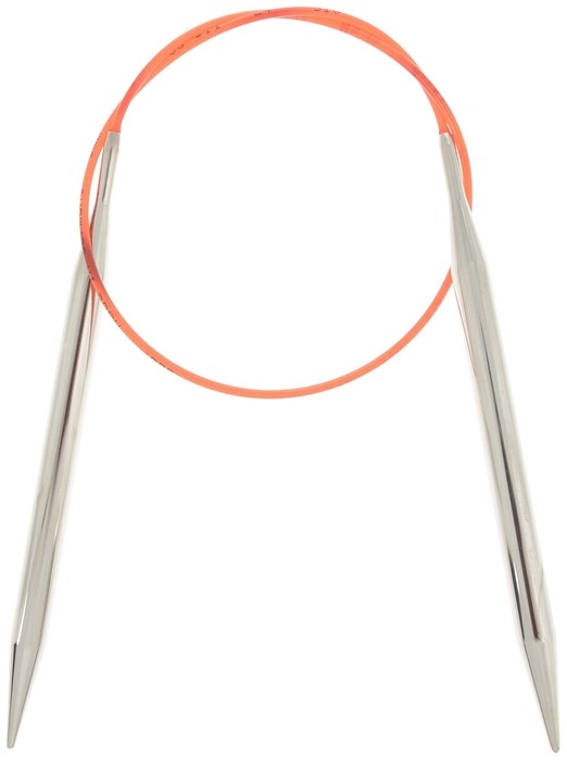 фото Спицы для вязания addi круговые с удлиненным кончиком, латунь, 8 мм, 40 см, арт.775-7/8-40
