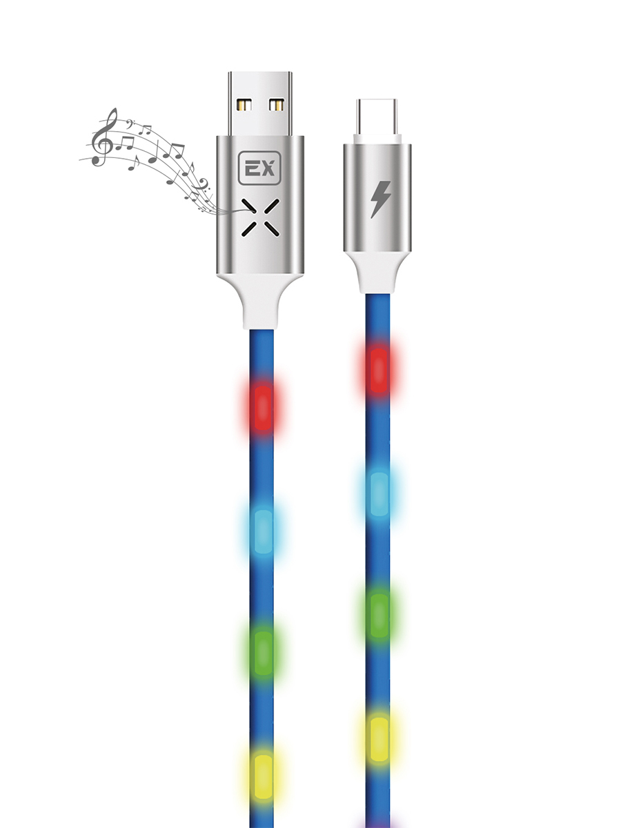

Кабель USB/Type-C Exployd Sonder Blue 1m, EX-K-666