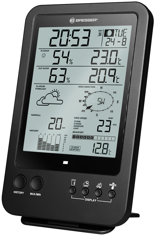фото База для метеостанций bresser «5 в 1», черная