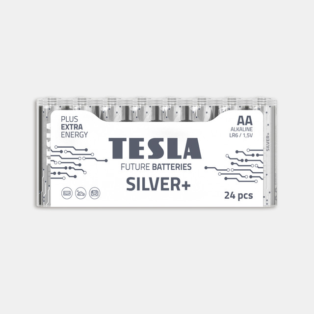 Батарейки TESLA ENERGY AA SILVER, алкалиновые, 24шт