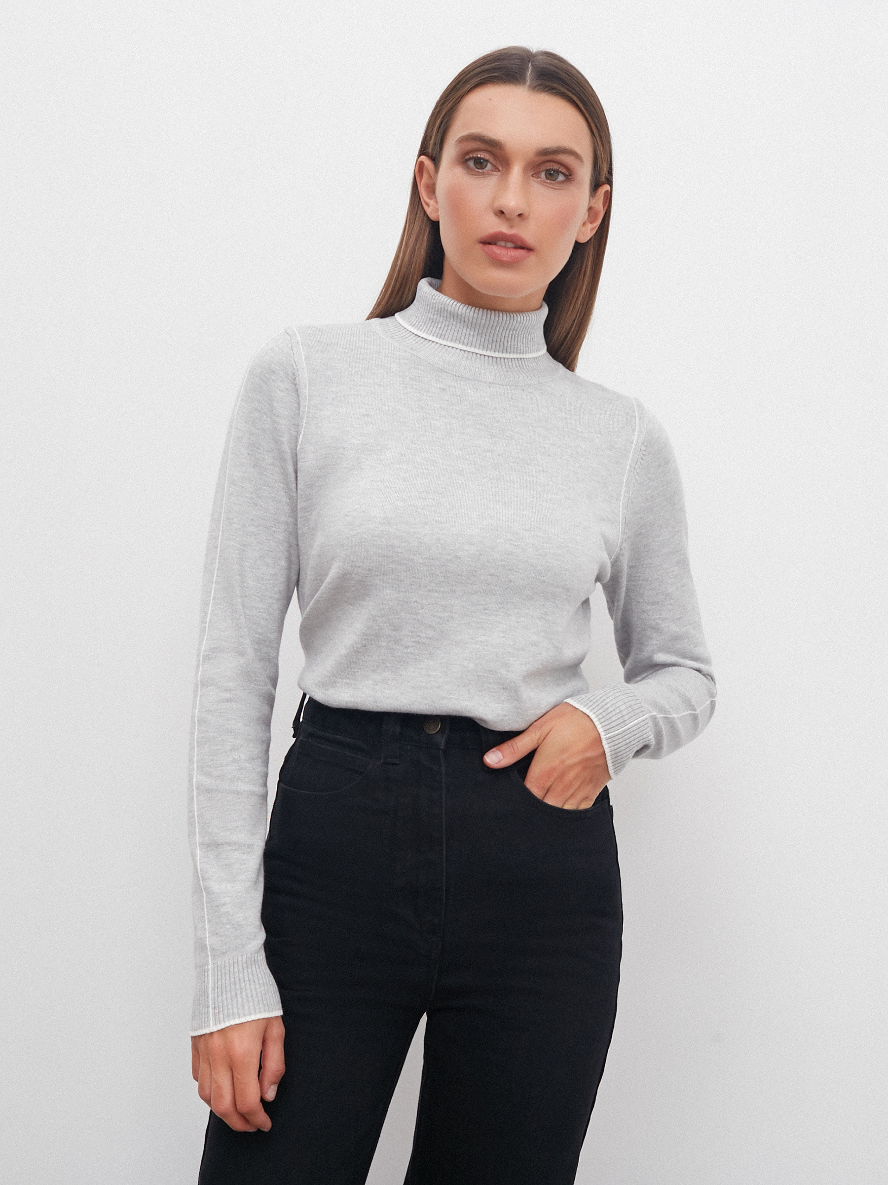 

Водолазка женская Consowear KTL 220633 серая 44, Серый, KTL 220633