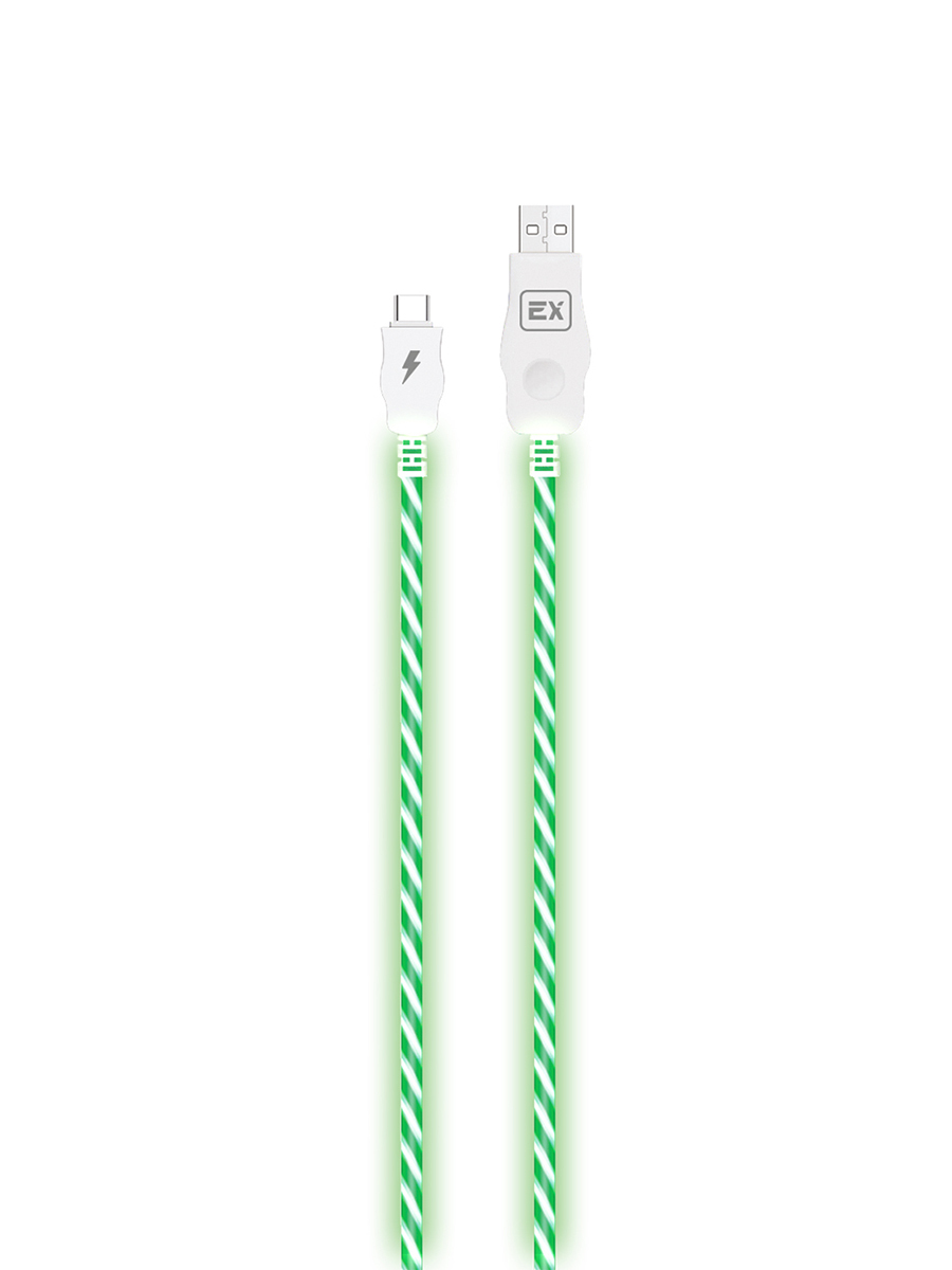 Кабель USB/Type-C Exployd Sonder Green 1m