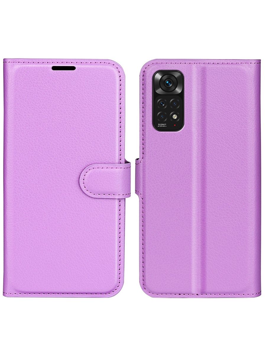 

Brodef Wallet Чехол книжка кошелек для Xiaomi Redmi Note 11/11S фиолетовый