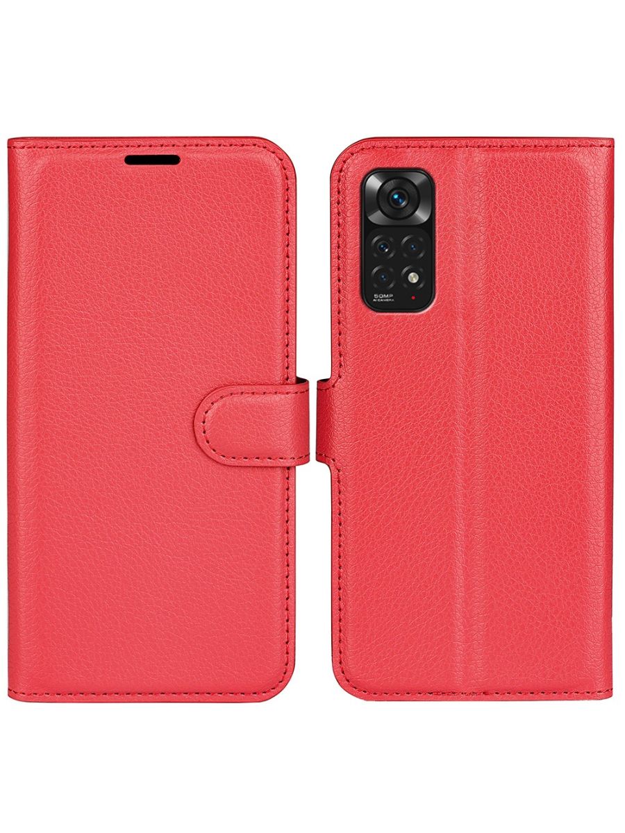 

Brodef Wallet Чехол книжка кошелек для Xiaomi Redmi Note 11/11S красный