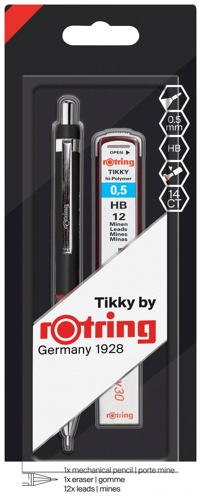 фото Набор rotring tikky 0,5 мм черный, 1904817