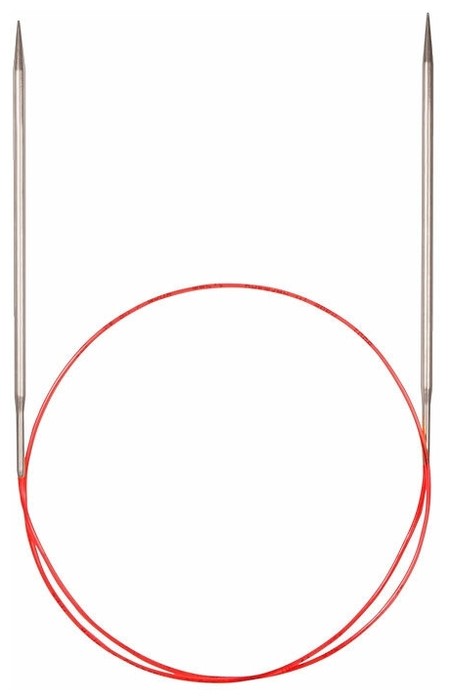 фото Спицы для вязания addi круговые с удлиненным кончиком, латунь, 5 мм, 40 см, арт.775-7/5-40