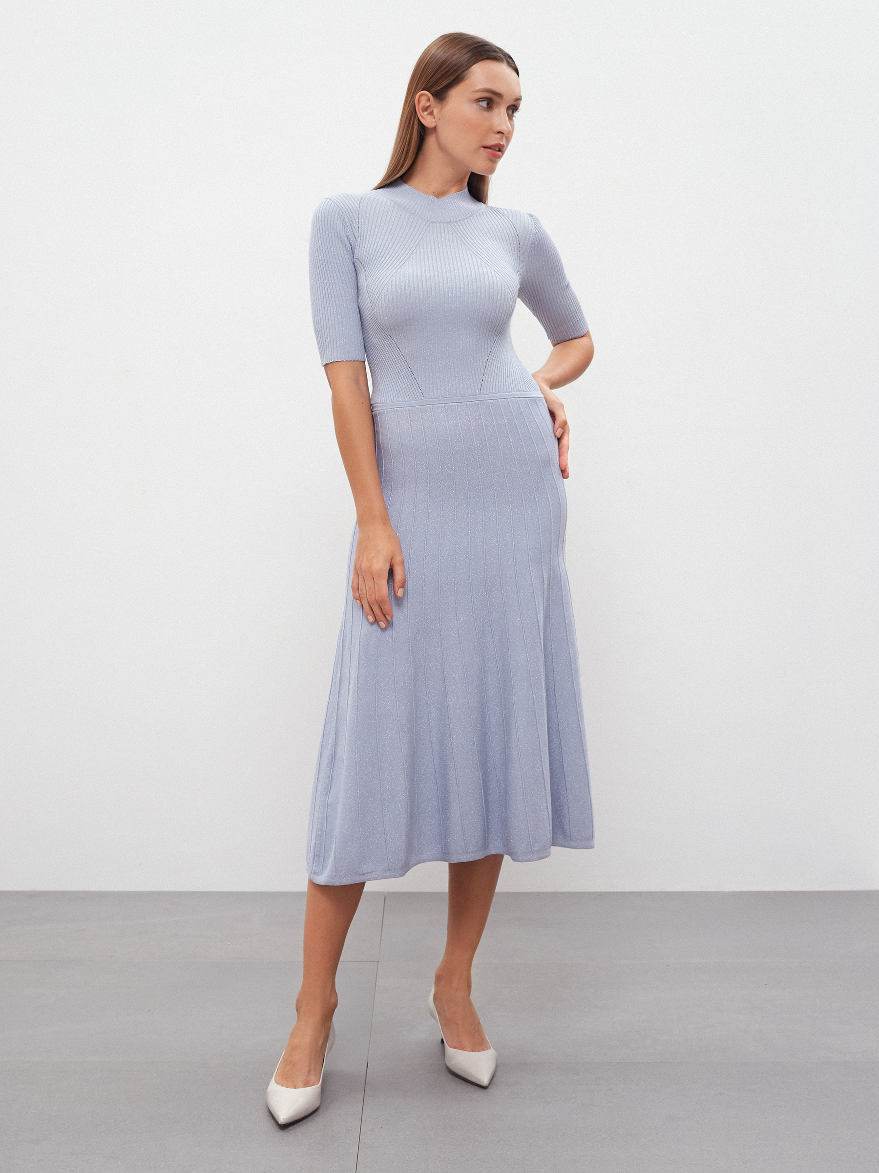 Платье женское Consowear KDM 220656 голубое 44 RU