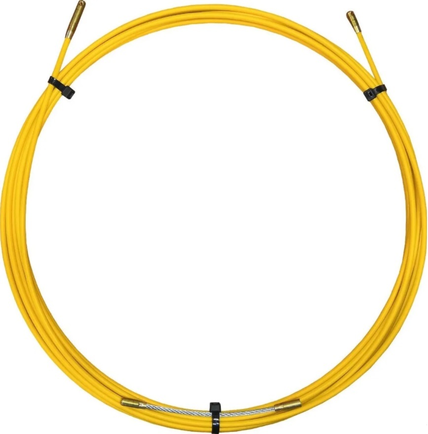 Протяжка кабельная (мини УЗК-кондуктор), диаметр 3,5мм, в бухте (50м) комплект сварочных кабелей 3 м 2 шт диаметр 16 мм гост 014