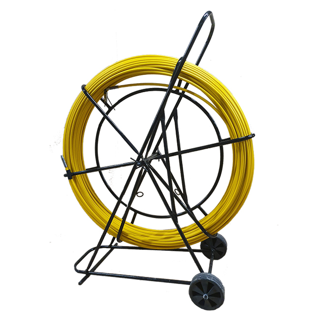 УЗК (протяжка для кабеля-кондуктор), стеклопруток 11мм, 50 м на телеге (жёлтый) мини протяжка для кабеля olmion