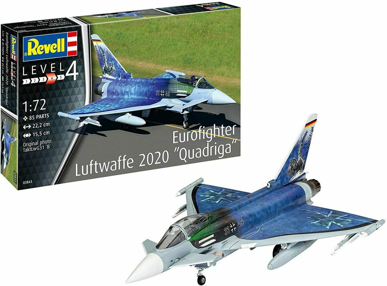 

Сборная модель Revell 1/72 Истребитель Eurofighter "Luftwaffe 2020 Quadriga" 03843