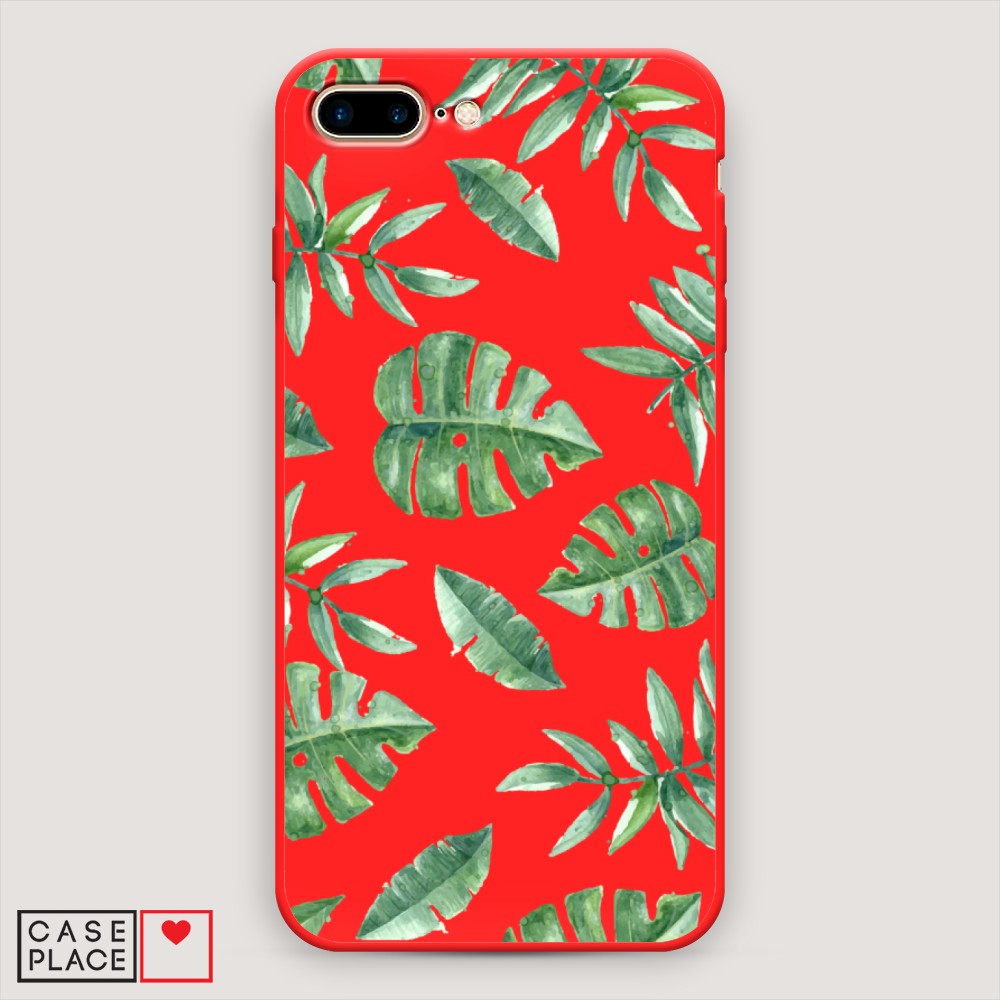 

Чехол Awog на Apple iPhone 8 Plus / Айфон 8 Plus "Нарисованные пальмовые листья", Разноцветный, 10953-1