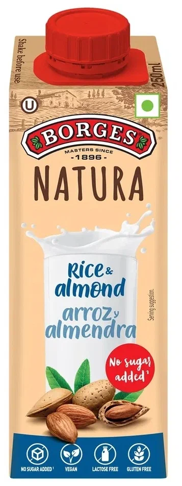 

Напиток растительный Borges Natura Rice and Almond, миндаль и рис, 250 мл