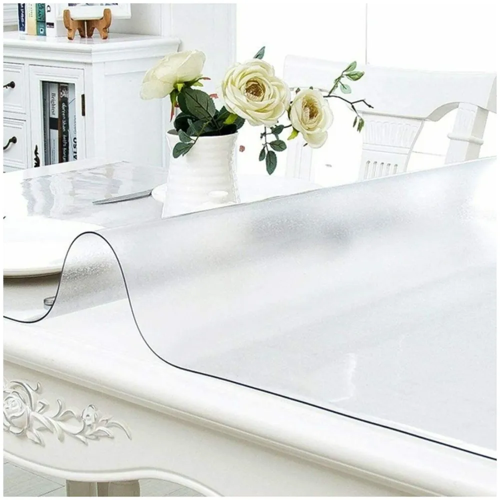 

Скатерть силиконовая (гибкое/мягкое стекло). ПВХ скатерть. 110х120 см. Толщина 1,5 мм. Риф, Прозрачный