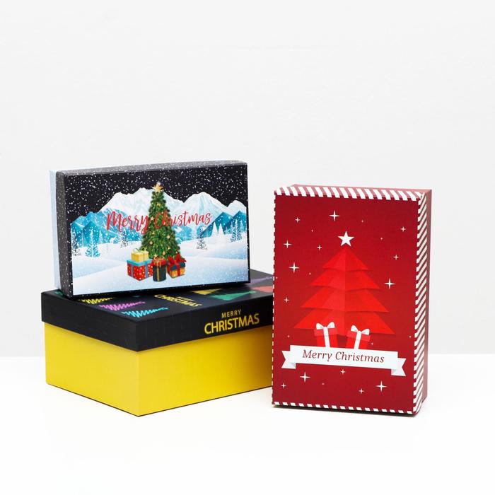 

Набор коробок UPAK LAND 3 в 1 Merry christmas, 23 х 16 х 9,5 19 х 12 х 6,5 см, Разноцветный