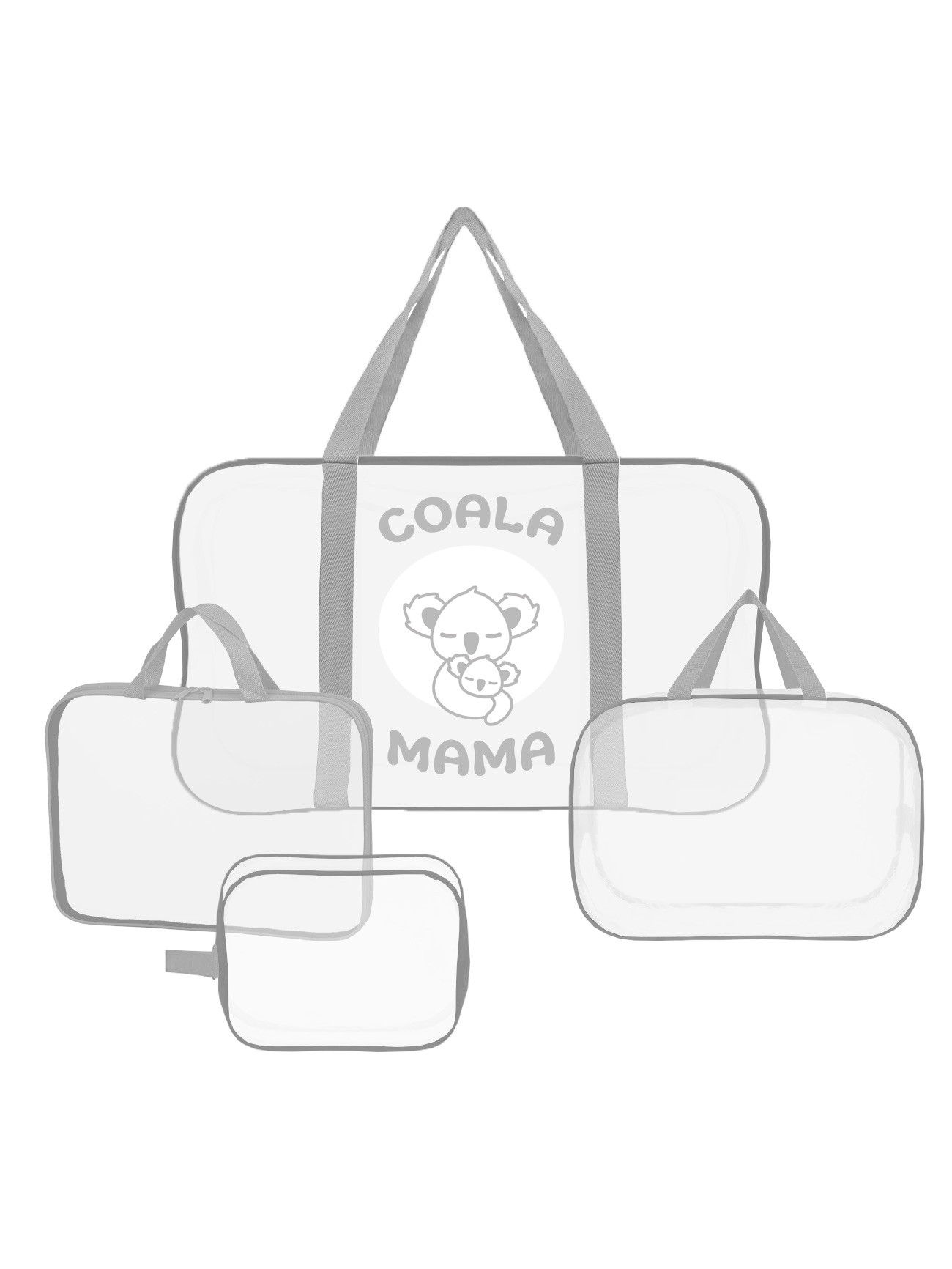 Набор сумок в роддом Coala Mama, Stone, 4 шт универсальных размеров