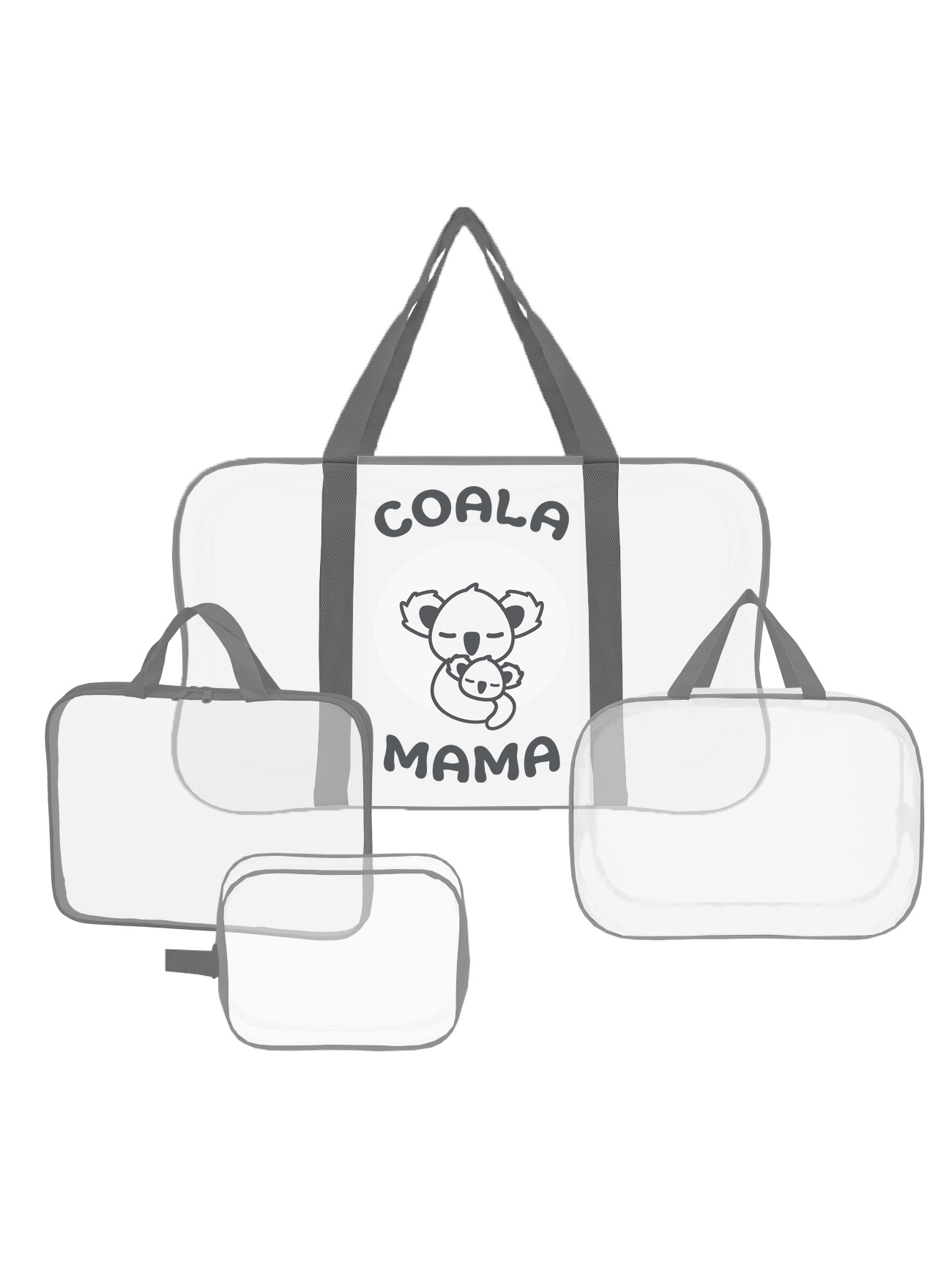 Набор сумок в роддом Coala Mama, Graphite, 4 шт.