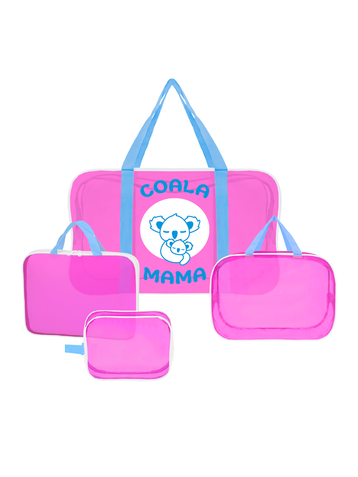 Набор сумок в роддом Coala Mama, Bubble Gum, 4 шт.