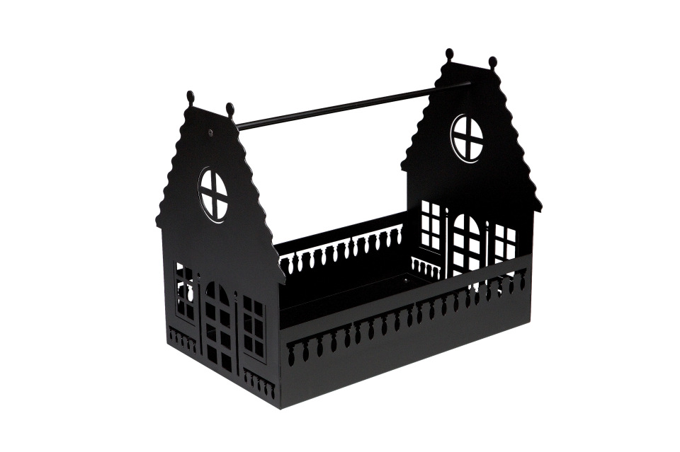 Дровница для камина домик Silver Smith House 03002bk1 29x49x38,5 см 600004770312 черный