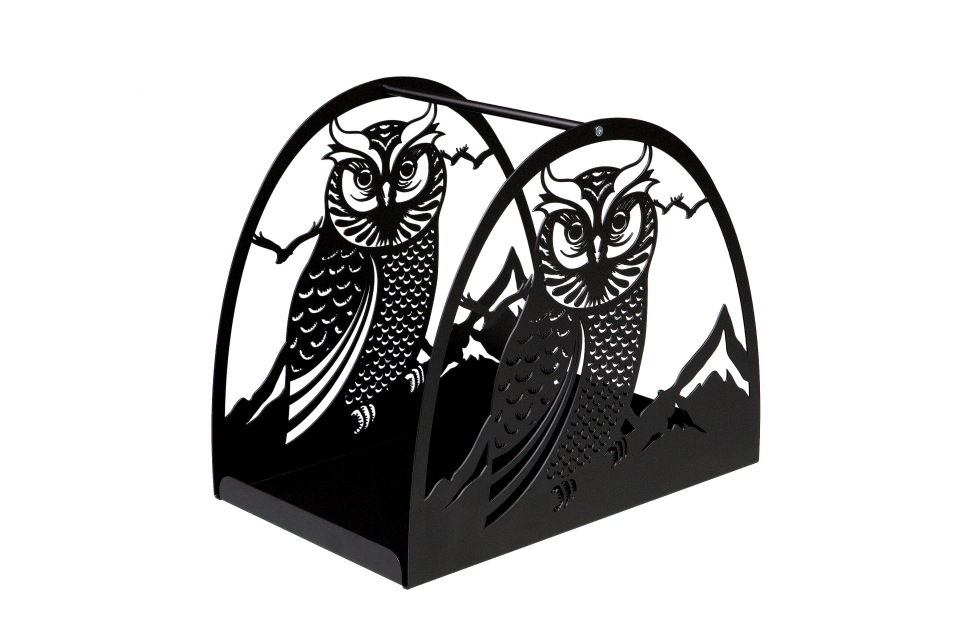 фото Дровница для камина silver smith owl 03001bk1 29x49x38 см