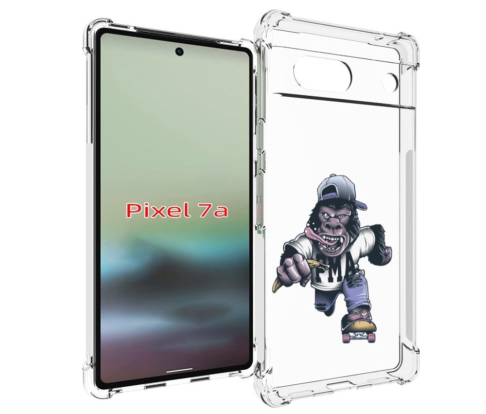 

Чехол MyPads Обезьяна на скейте для Google Pixel 7A, Tocco