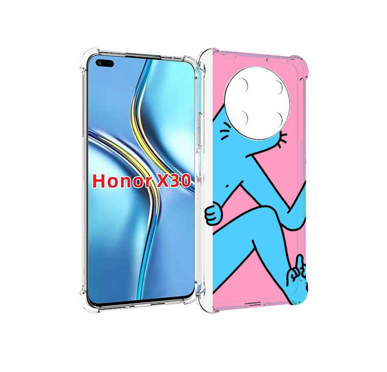 

Чехол MyPads голубой кот в дверце для Honor X30 / Magic4 Lite 5G, Прозрачный, Tocco