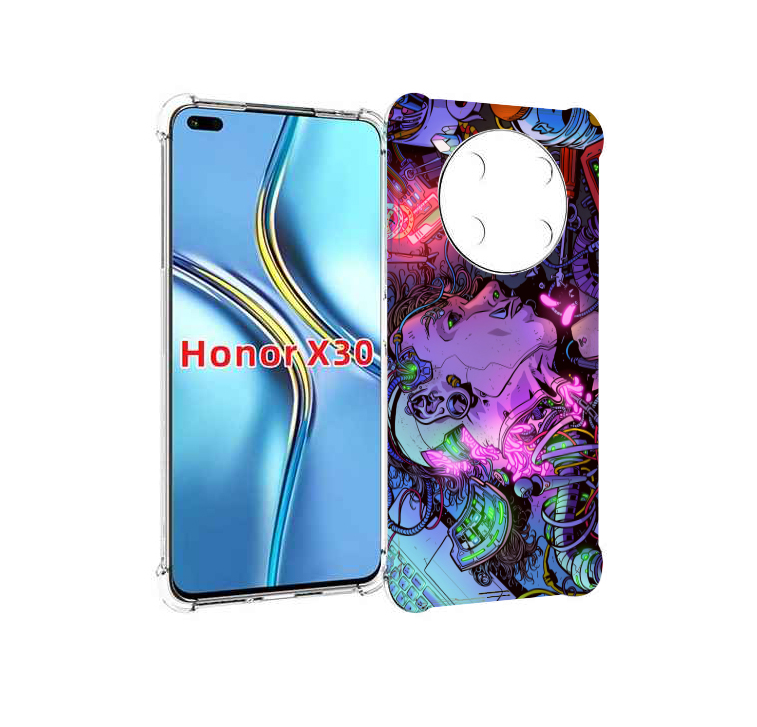 

Чехол MyPads голова робота мультик для Honor X30 / Magic4 Lite 5G, Прозрачный, Tocco