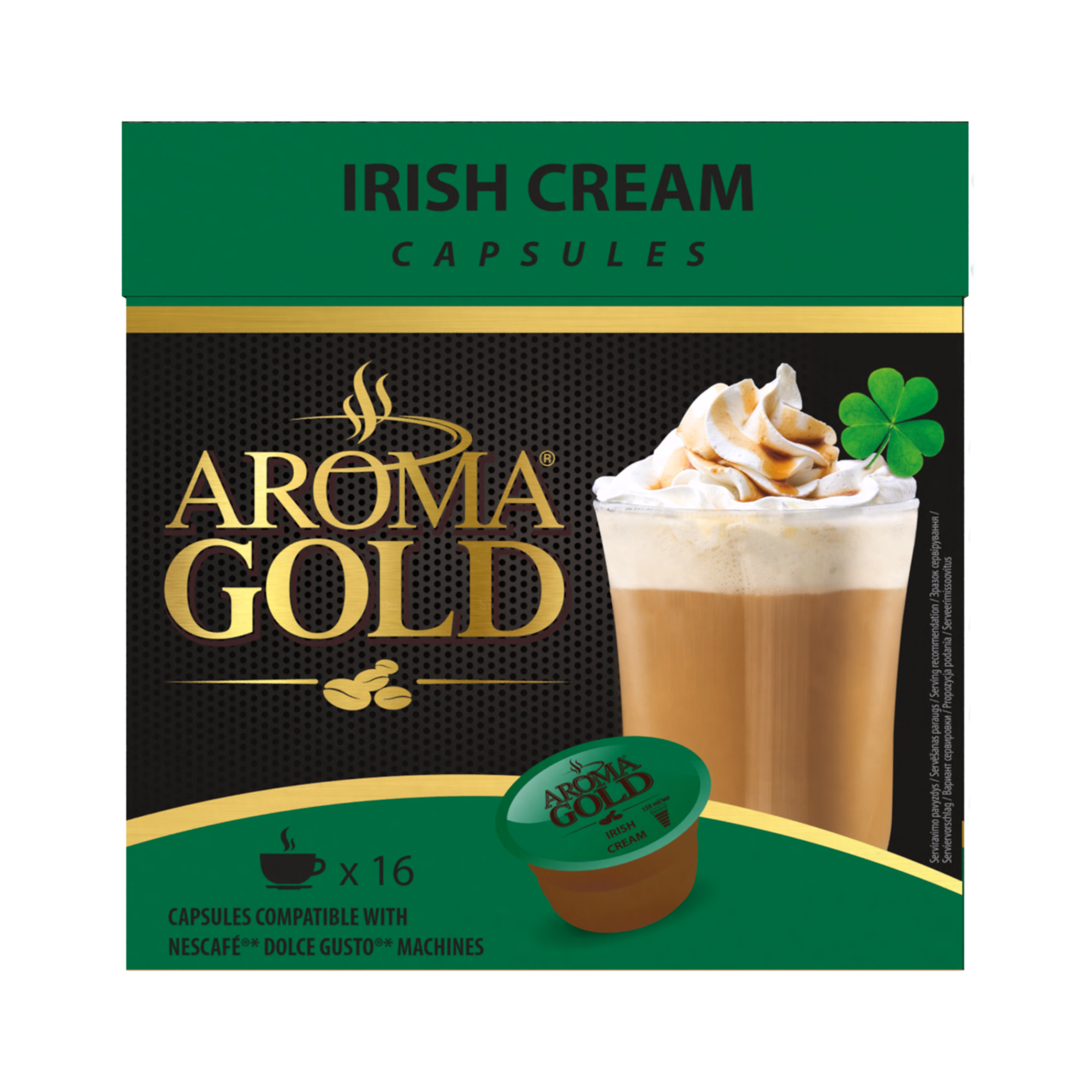 Кофе в капсулах Dolce Gusto Aroma Gold Irish Cream со вкусом ирландского крема, 16 шт.