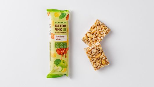 

Батончик ВкусВилл ореховый яблоко-мед 35 г