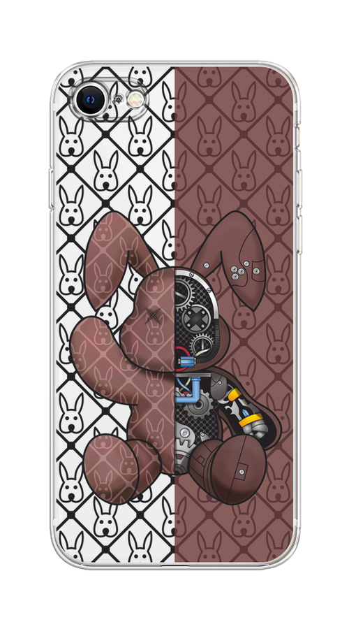 

Чехол на Apple iPhone 7/8/SE 2020/SE 2022 "Киборг-заяц шоколадный", Коричневый;черный;прозрачный, 10650-1