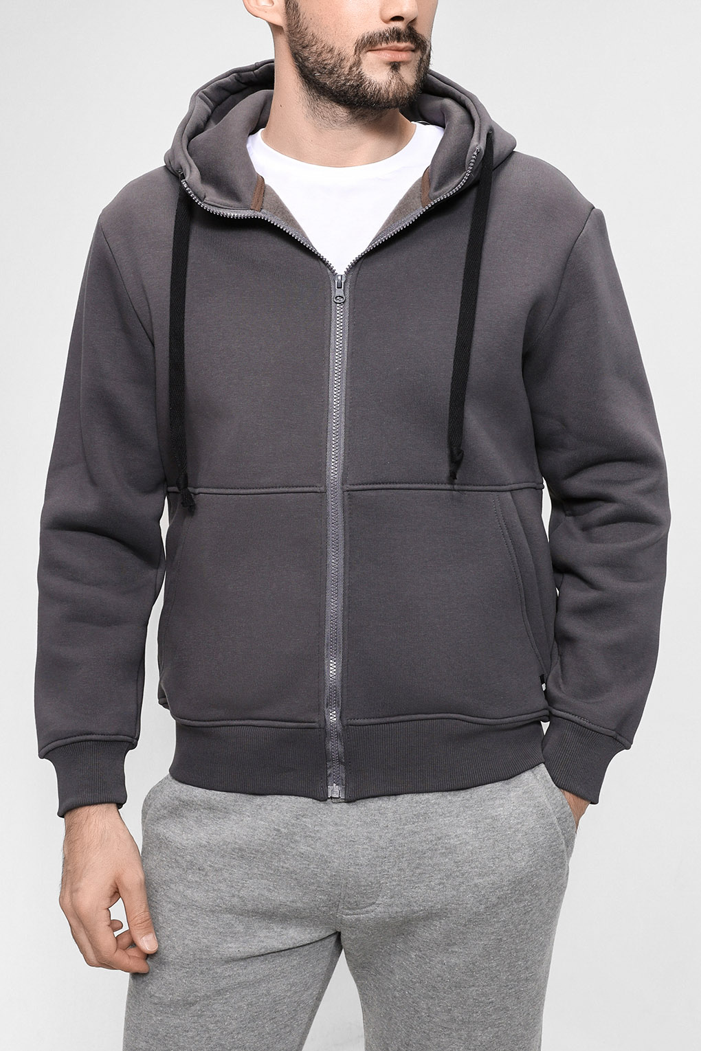 

Толстовка мужская MARCO DI RADI MDR221011240CD-014 серая 3XL, MDR221011240CD-014