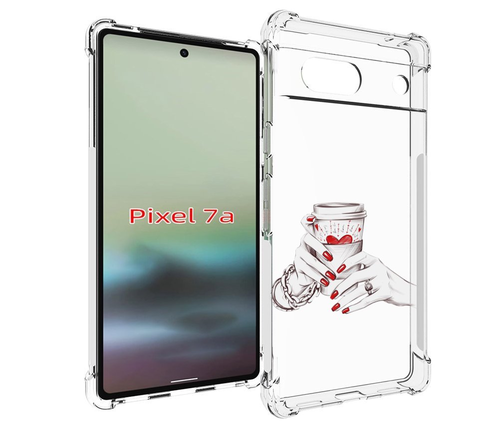 

Чехол MyPads Любовный-стакан для Google Pixel 7A, Tocco