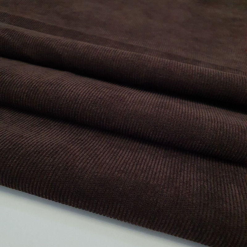 фото Ткань для шитья вельвет, цвет темно-коричневый, отрез 100*150см nteks
