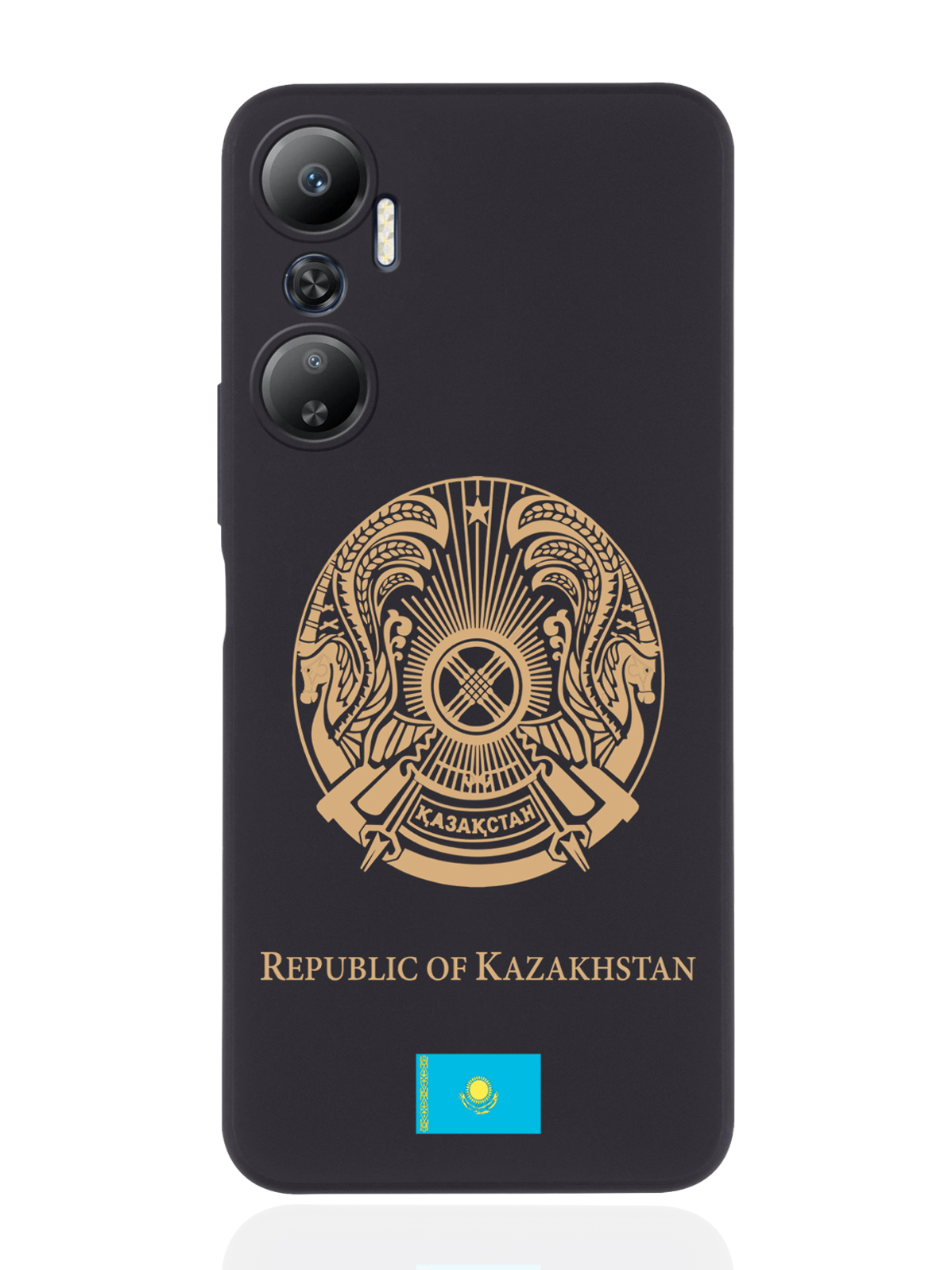 

Чехол SignumCase для Infinix Hot 20 Золотой Герб Казахстана черный, Золотистый;черный
