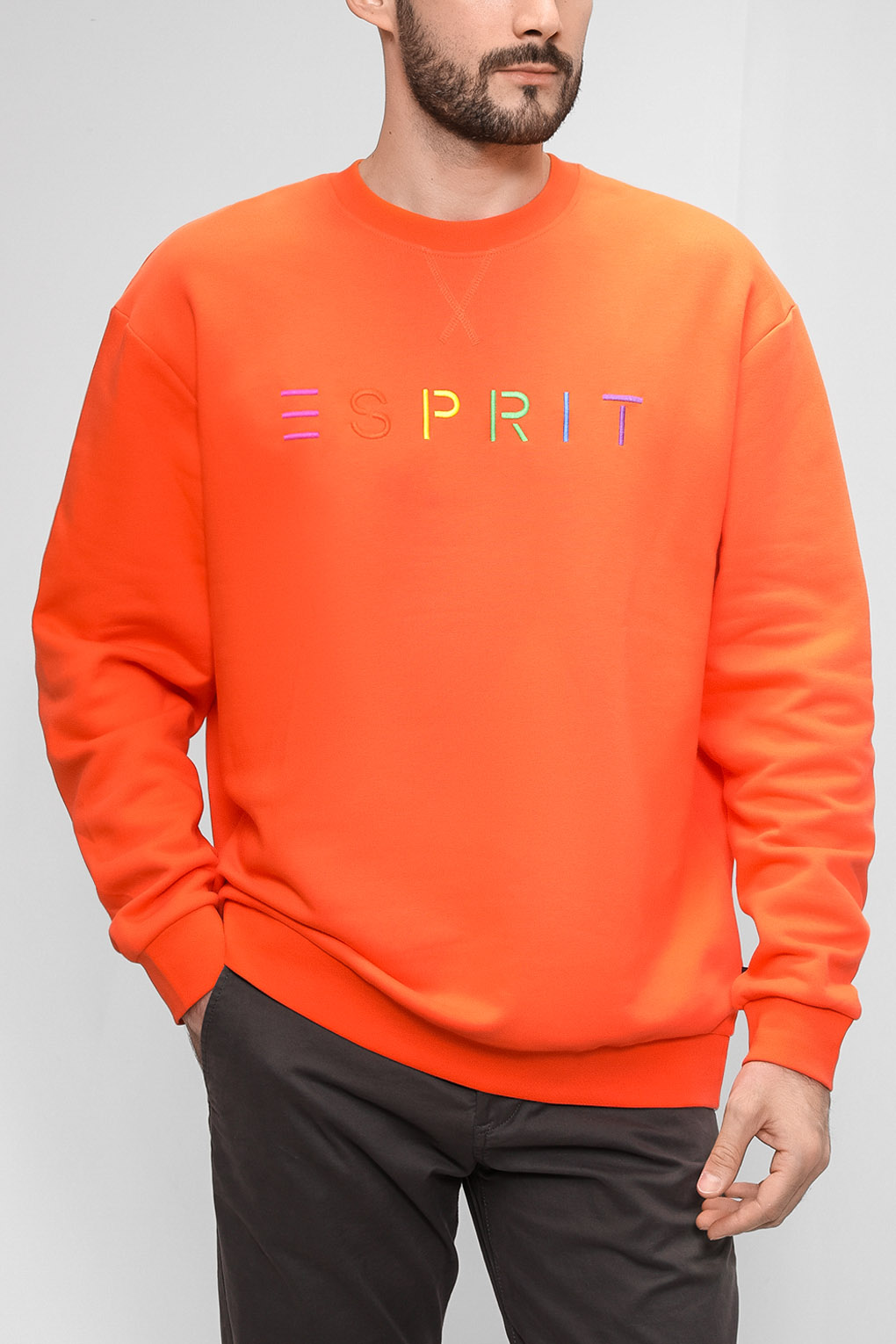 

Свитшот мужской Esprit 111EE2J309 оранжевый XL, 111EE2J309