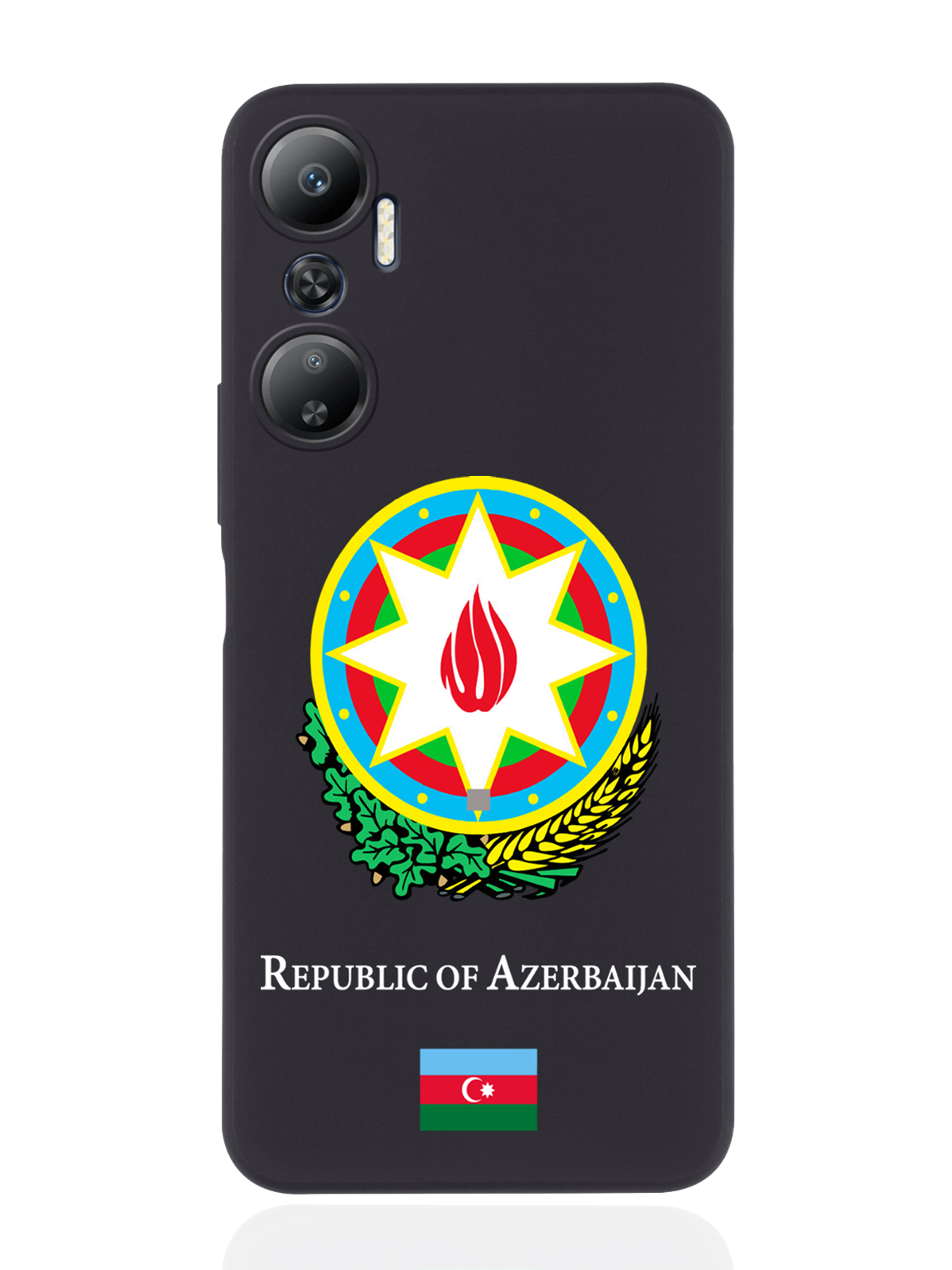 

Чехол SignumCase для Infinix Hot 20 Герб Азербайджана черный, Разноцветный