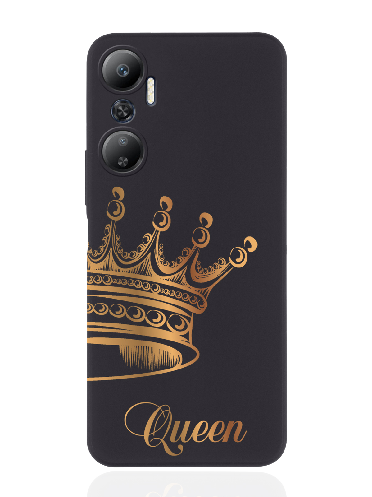 фото Чехол musthavecase для infinix hot 20 парный чехол корона queen черный