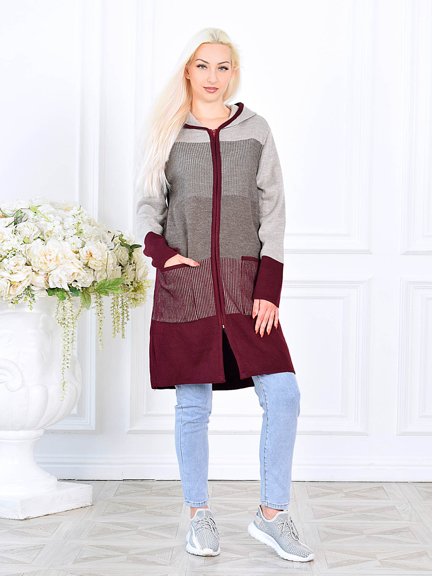 

Кардиган женский MILANIKA 1277 бордовый 50 RU, 1277