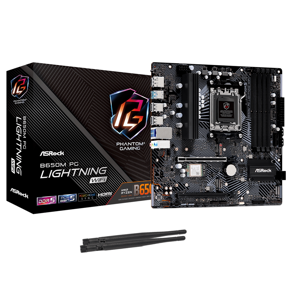 

Материнская плата ASRock B650M PG LIGHNING WIFI (B650M PG LIGHTNING WIFI), B650M PG LIGHNING WIFI