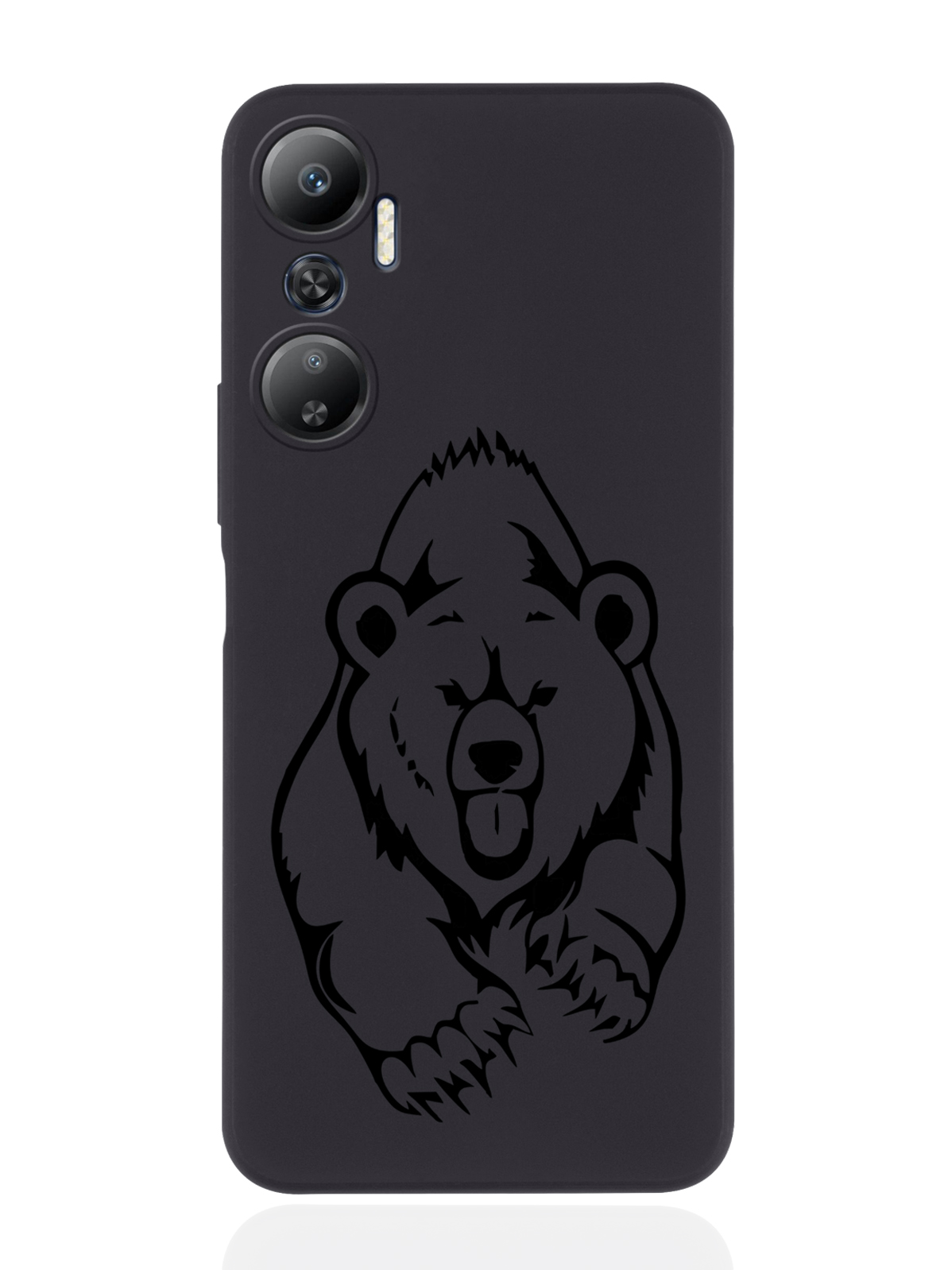 

Чехол MustHaveCase для Infinix Hot 20 Медведь черный